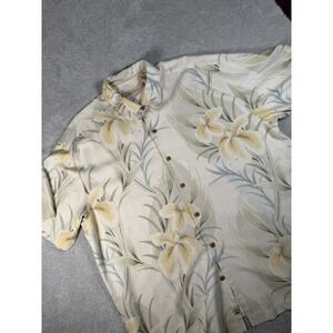 Tommy Bahama Mens Hawaiian 100% Silk Button Up Short Sleeve Shirt Size XXL - EUC